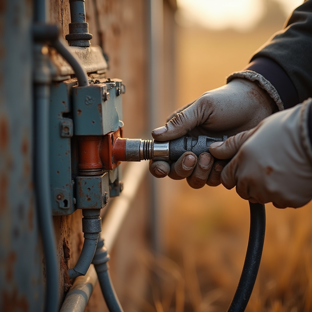 Cableado eléctrico de una instalación de bombeo solar en el campo
